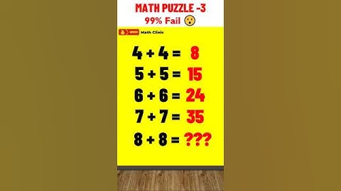 IQ Brain Test Puzzle - 3 #mathpuzzle #mathpuzzles #puzzle #riddle #iq #mathtricks #iqtest #genius