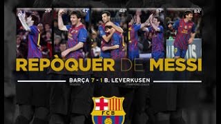 Messi scores 5 goals against Bayer Leverkusen (7-1) Season 2011/12
