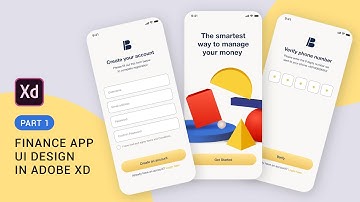 Finance app UI/UX design in Adobe XD