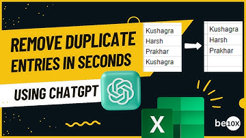 How to Remove Duplicate Entries from Excel/Google Sheet using ChatGPT