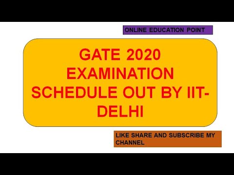 GATE 2020 EXAMINATION SCHEDULE OUT #IIT DELHI# M.TECH# Ph.D. #