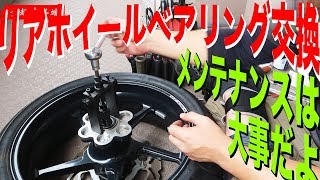 【HONDA X4】リアホイールベアリング・スプロケット交換に挑戦！ 北海道ツーリングのお片付け