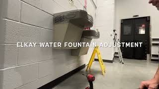 Detailed Elkay Drinking Fountain Water adjustment Information