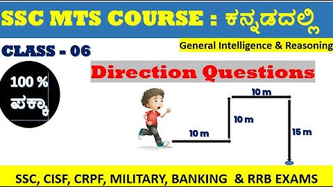 Direction Problems in Kannada 🔥 | SSC MTS Reasoning & Aptitude | Mallikarjun Killedar | SSC Exam Tip