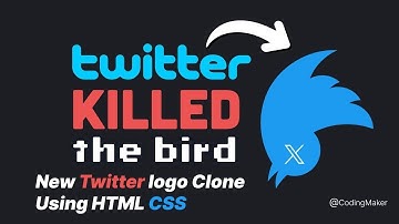 Twitter logo X Using HTML CSS