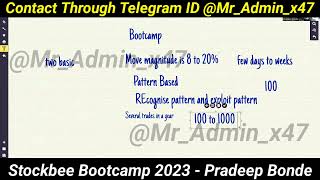 Stockbee Bootcamp 2023 - Pradeep BondeStockbee Bootcamp 2023 - Pradeep Bonde
