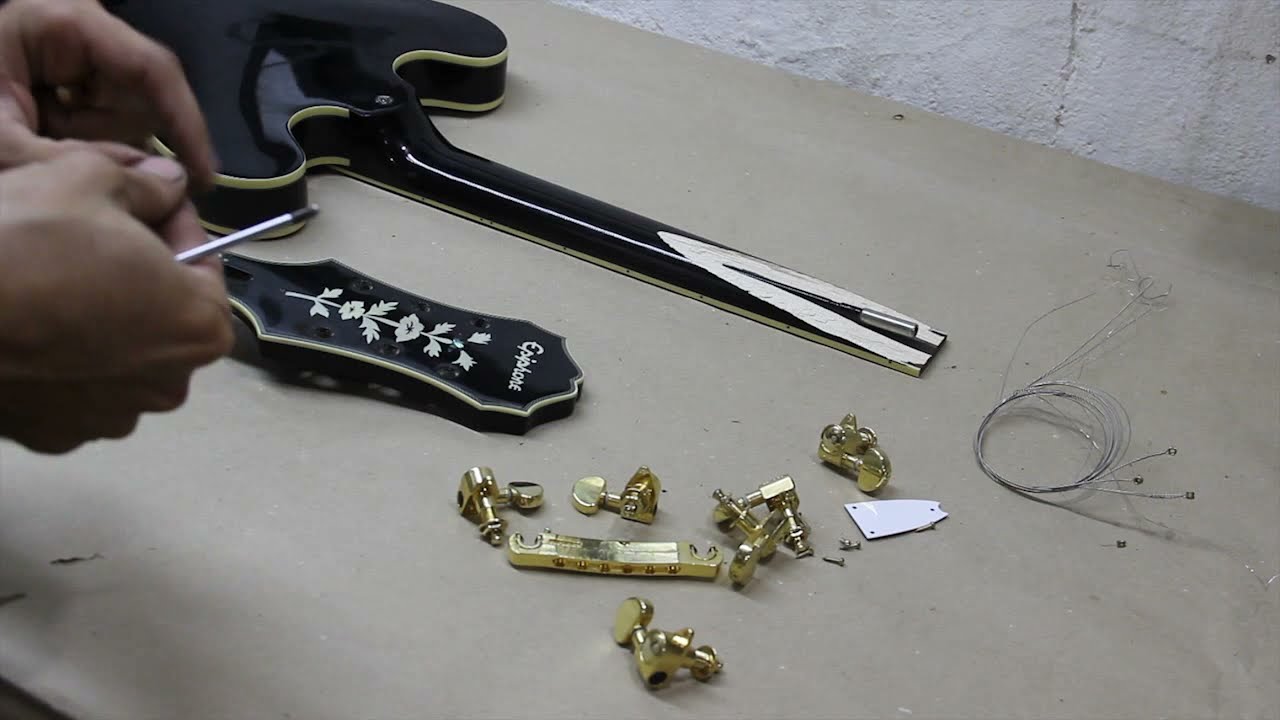 Guitarra com braço quebrado tem conserto?? Epiphone Sheraton II