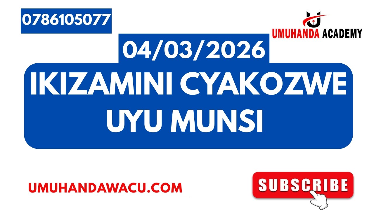 🚨AMATEGEKO Y'UMUHANDA 🖥️ IBIBAZO N'IBISUBIZO BY'IKIZAMINI CYA PROVISOIRE CYAKOZWE UYU MUNSI.