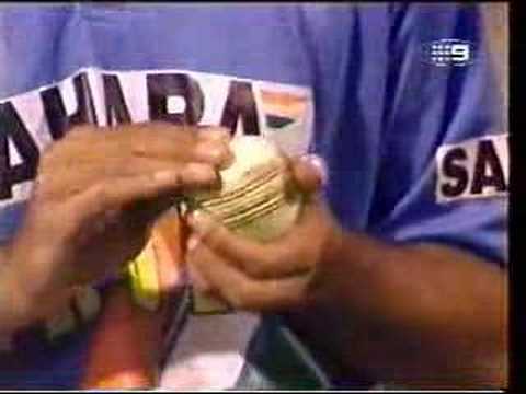 Rahul Dravid was accused of Ball tampering during Indias 2003-2004 tour of Australia. Here is the video of the incident. Video courtesy Alvey Sidecast