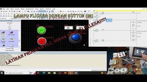 plc + hmi omron NB designer || Latihan 01||  lampu flicker dengan satu lampu
