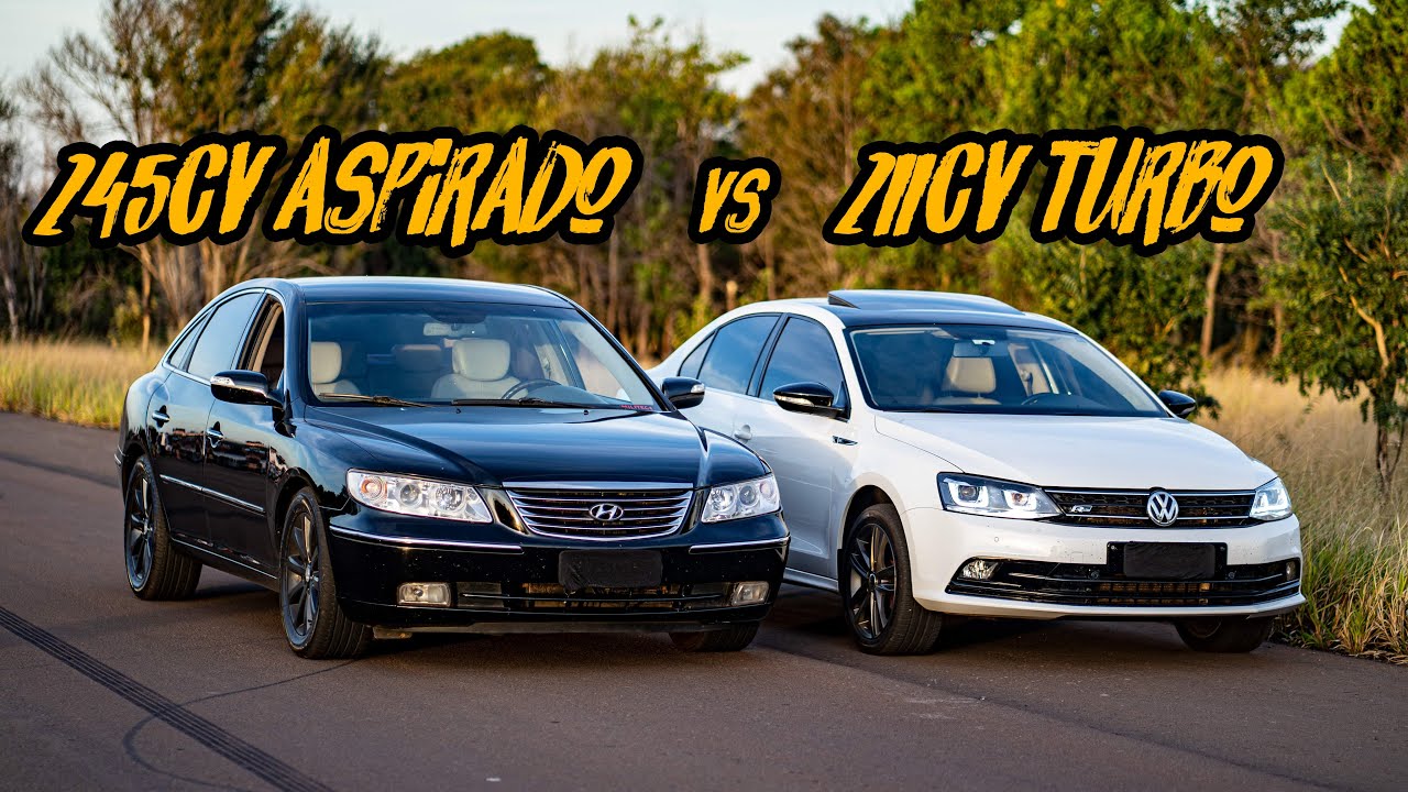 AZERA 3.3 V6 VS JETTA 2.0 TURBO! ASPIRADÃO RAIZ AGUENTA COM O TURBO?