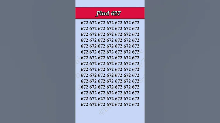 Find 627 #game #puzzle #mathstricks #viralvideo #fyp #iqtest #gk #focustest