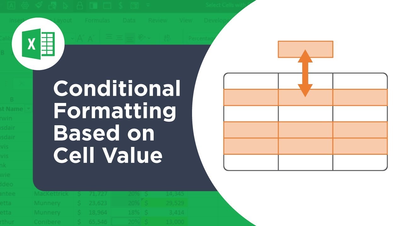 Conditional Formatting Rows Based On Another Cell Value