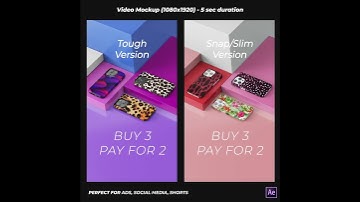 Three Phone Case Drop Video Mockup