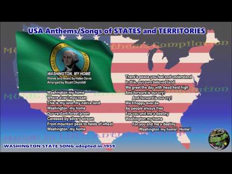 Washington State Song WASHINGTON, MY HOME with music, vocal and lyrics