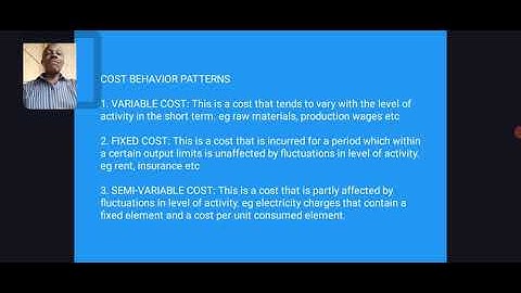 COST BEHAVIOR PATTERNS @gozzyacctutors 