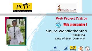 Celebrity Web Project Task 04 || 1st Year || Semester 1 || Java Institute || Sinura Wahalathanthri ~ Net Worth