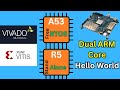 Dual ARM Core Hello World Vivado-Vitis Application: Controlling the PL Using A53 and R5