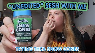 *unedited* Sesh with Me | Sabrina Carpenter Concert PREP | Big Chief Snow Cone Pre-Rolls THCA FLOWER