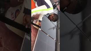 Installation of carport with water collector gutter #welding #youtube #shorts #technology #welder ✅