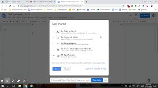 Change Shared Settings on Google Doc