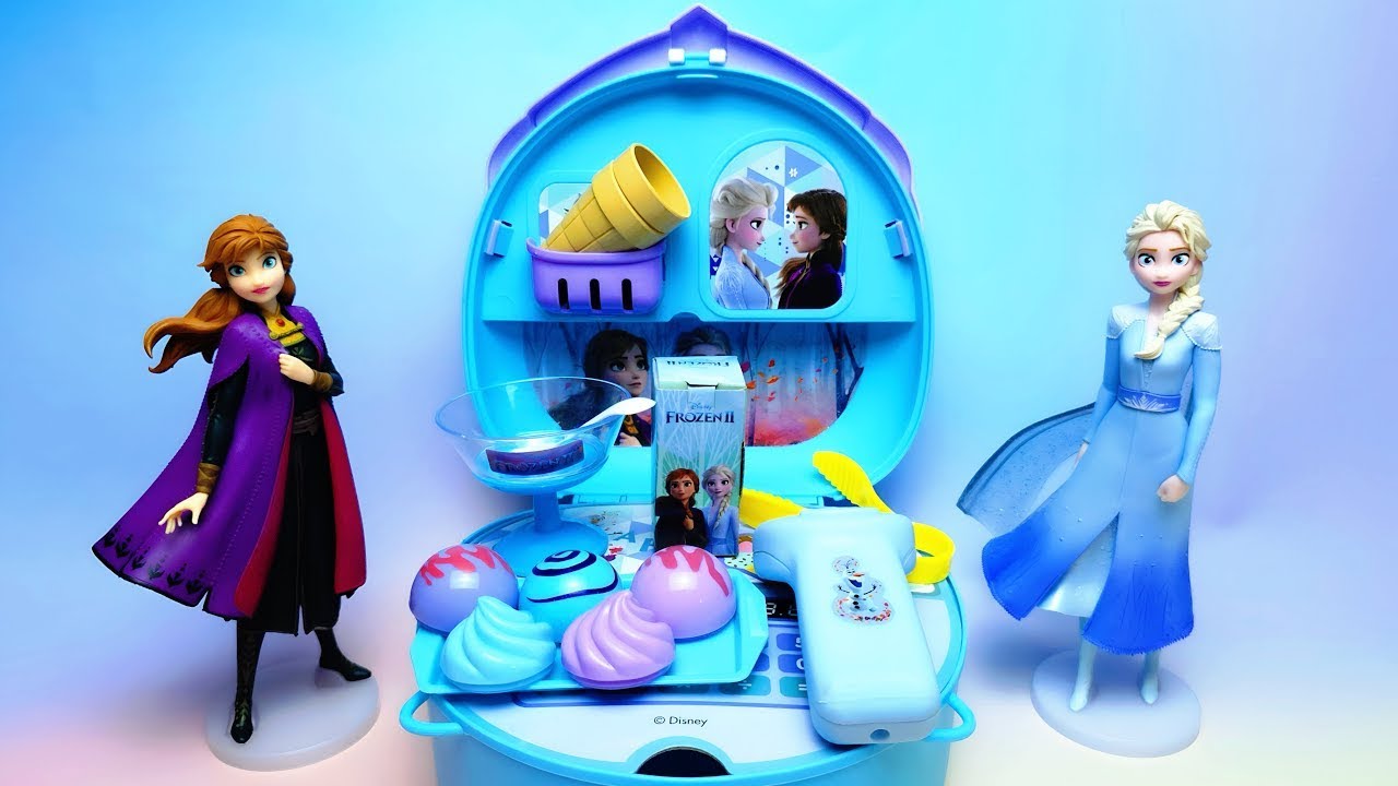 Disney FROZEN Ice Cream Store Cash Register Set Satisfying with Unboxing Compilation Toys ASMR