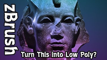 3D High Res Scan to Low Poly Game Model in zBrush