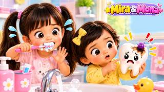 Download lagu 🪥 Mira & Mona Menyikat Gigi Mereka | Sikat Sikat Sikat! | Lagu Kebiasaan Sehat untuk Anak-Anak