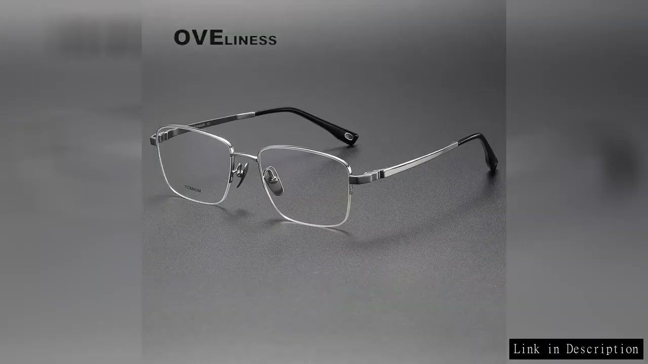 2026 Pure Titanium Glasses Frame Men Square Eyewear Male half Korean Eyeglasses Frame High Quality S