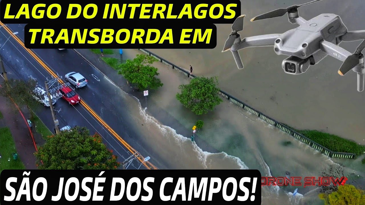 LAGO do INTERLAGOS TRANSBORDA em SÃO JOSÉ dos CAMPOS! 12/02/2023
