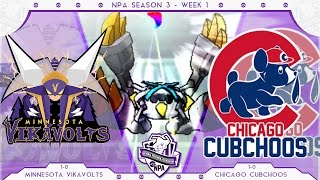 Overpowered! | Minnesota Vikavolts VS Chicago Cubchoos Week 2 NPA S3  | Pokemon Sun Moon WiFi