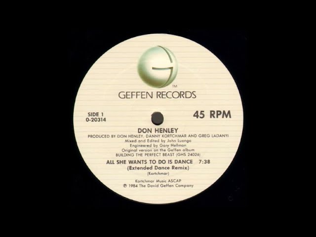 Don Henley - All She Wants To Do Is Dance (Dubb Remix) (1985) Promo