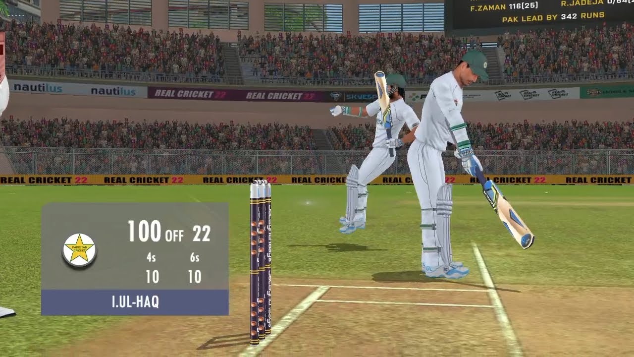 Imam ul Haq 100, 100 in 22 balls, Pak vs Ind test match, real cricket🏏