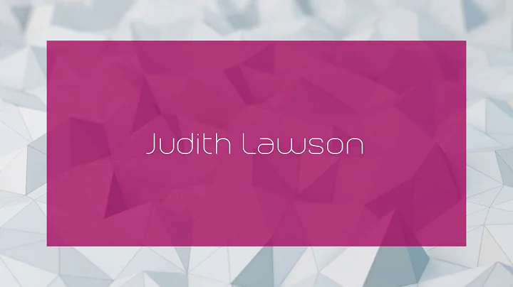 Judith Lawson Photo 13