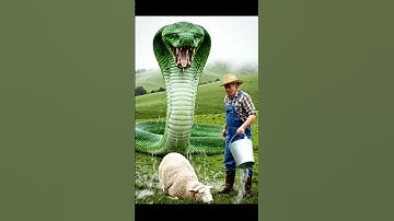 Brave heroes save sheep from dangerous giant python  #animals #wildliferescue