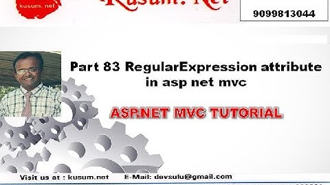 Part 83 Regular Expression in MVC || ASP.NET MVC TUTORIAL || LEARN C#