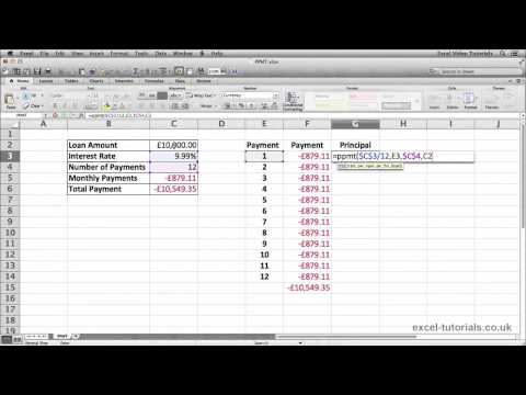 Video: Excel'de PPMT işlevini nasıl kullanıyorsunuz?