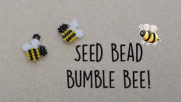 Seed Bead Bumble Bee Brick Stitch // Bead Weaving // ¦ The Corner of Craft