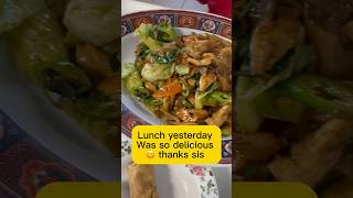 kao piak noodle soup and fried eggrolls &bahn mi combo & lard na chicken &chicken drunken noodles