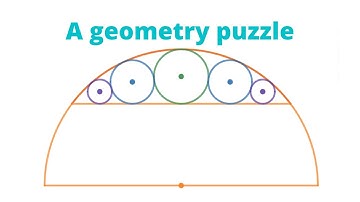 Five circles in a circular segment. A geometry puzzle.