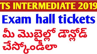 Ts inter 2019 hall ticket download||tsbie||ts inter exam hall tickets