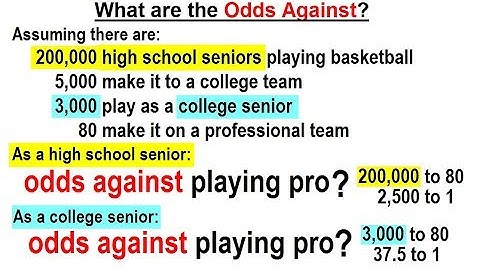 Statistics: Ch 4 Probability in Statistics (30 of 74) What Are Odds Against?