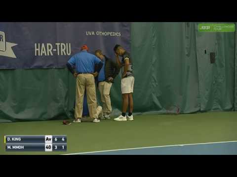 Michael Mmoh disqualification - King vs. Mmoh - Charlottesville Challenger 2019