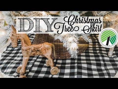 DIY Dollar Tree Christmas Tree Skirt  | EASY NO-SEW