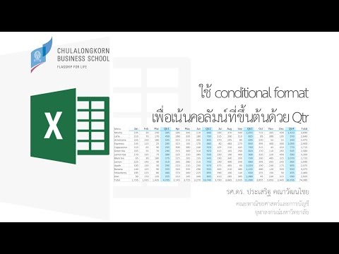 สอน Excel: ใช้ Conditional formatting เพื่อเน้นคอลัมน์ Qtr