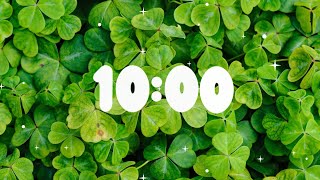🍀 10-Minute St. Patrick’s Day Countdown Timer ⏳ | Irish Music & Clovers  #10minutetimer