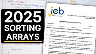 Information 2025 IEB IT Practical: Sorting Arrays News