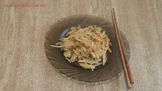 Картофель по китайски с курицей и овощами.