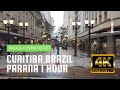 Curitiba Brazil Walk 1 Hour 4K