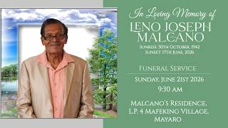 The Funeral Service of Leno Joseph Malcano